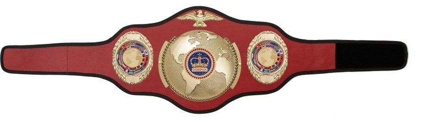 WORLD TITLE BELT PRO018/BLUCRWN/G/FLAG/G IN 6 COLOURS